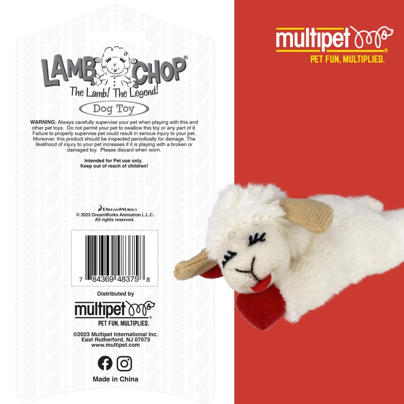 Multipet Lamb Chop Cat Plush Toy w/Catnip - Small Cat Chew Toy for All Cats - Extra Soft Plush Cat Toy - Stuffed Animal Kitten Toy for Cuddling & Playing - Cute Pet Toy (4â€, Cream) - Image 5